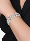 Women Partywear American Diamond Blue Bangles By House of Ree - Swadesiicart