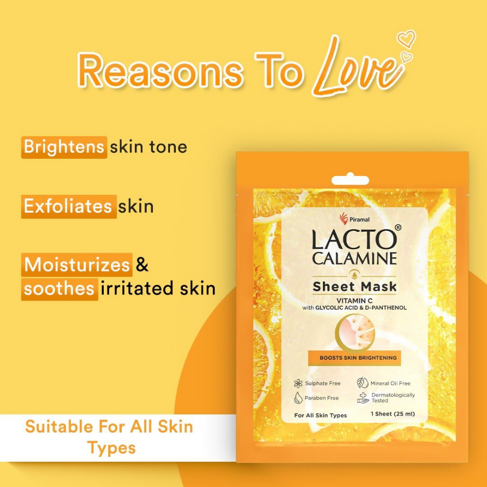 Lacto Calamine Vitamin C Face Sheet Mask | Grocsy