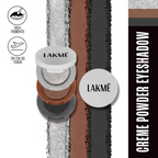 Lakme 9 To 5 Eyeconic Cream Powder Eyeshadow Stack - Smokey Diva | Grocsy