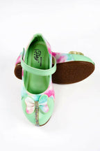 Tiny Bugs Girls Bow Embellished Party Wear Ballerinas - Multi | Grocsy