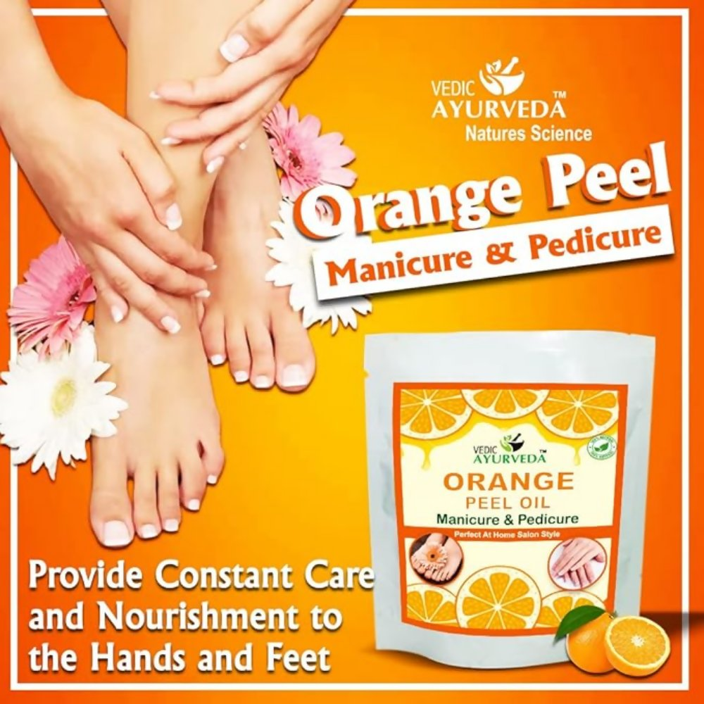 VedicAyurveda Manicure Pedicure Spa Kit Orange Peel Oil | Grocsy