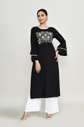 Joban Fashion Black Rayon Kurta Set | Grocsy
