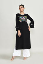 Joban Fashion Black Rayon Kurta Set | Grocsy
