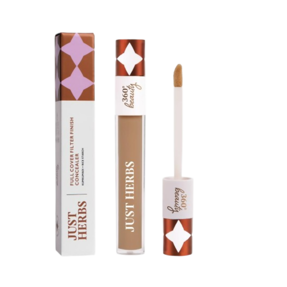 Just Herbs Full Cover Natural Filter Finish Concealer - Almond | Grocsy