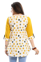 Snehal Creations Cotton Printed Apple-Cut Short Tunic | Grocsy