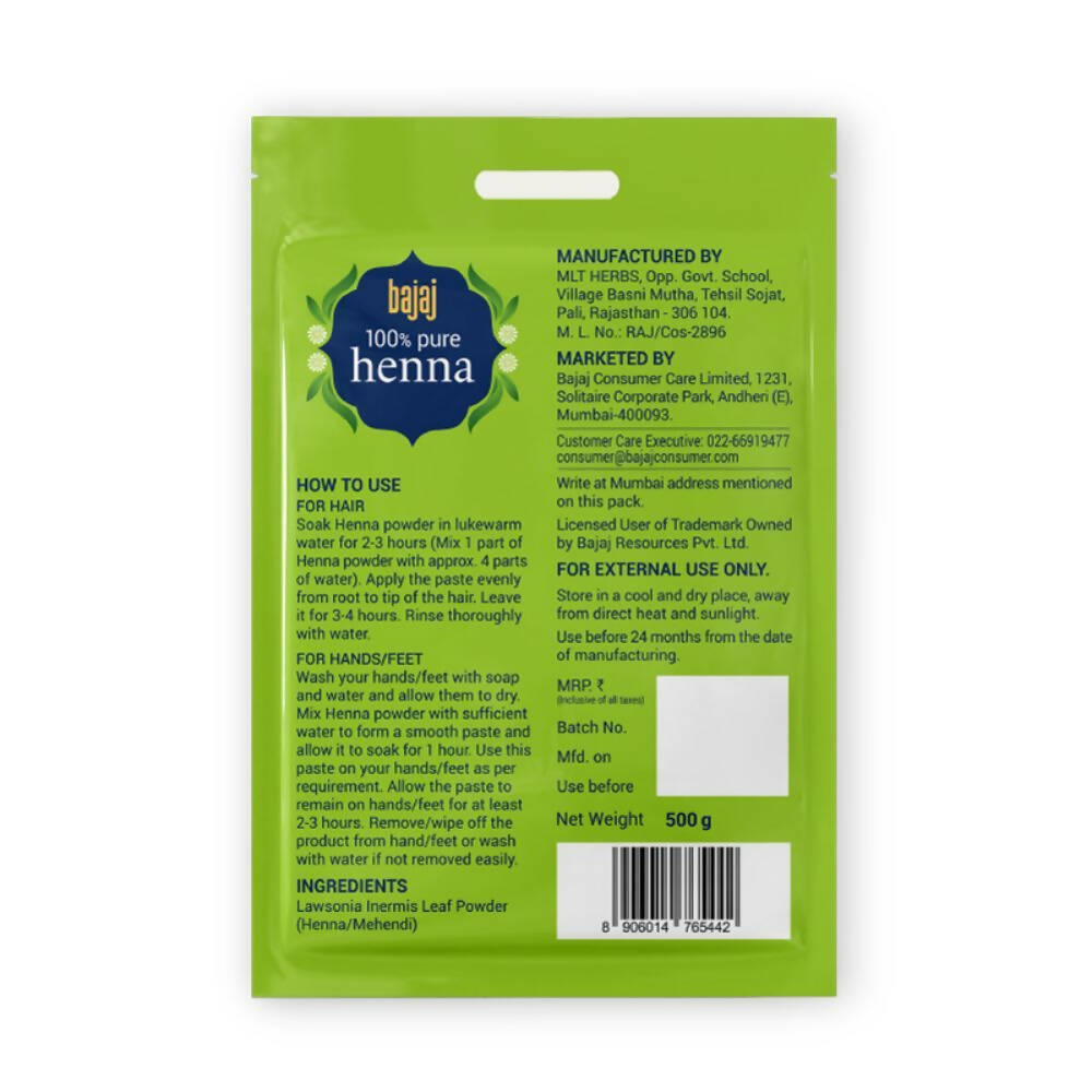 Bajaj 100% Pure Henna | Grocsy