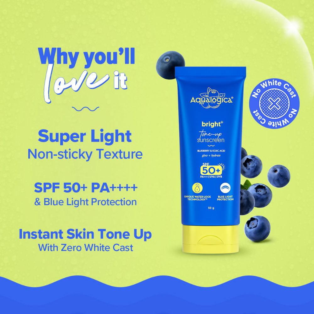 Aqualogica Bright + Tone Up Sunscreen | Grocsy