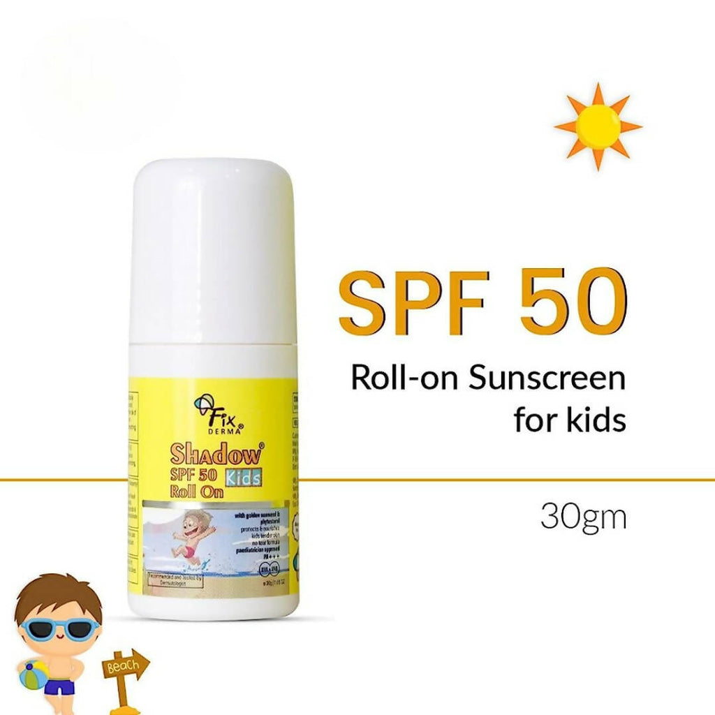 Fixderma Shadow SPF 50 Roll On Sunscreen For Kids | Grocsy