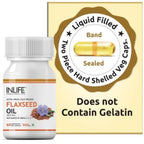 Inlife Flaxseed Oil Capsules Without Gelatin | Grocsy