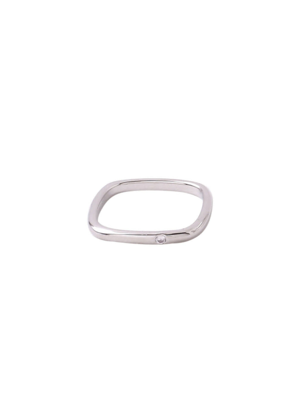 NVR Women's Silver-Plated Rectangular Stylish Ring | Grocsy