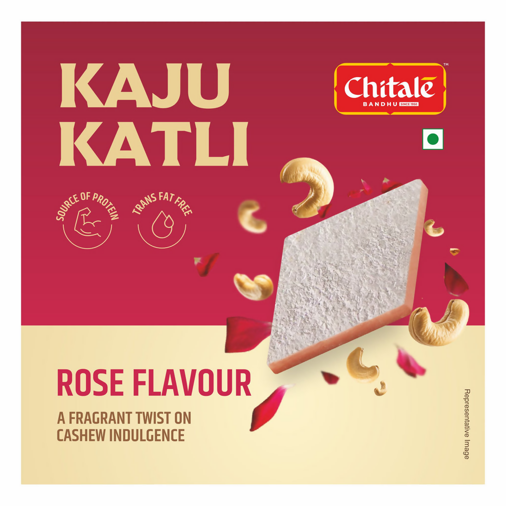 Chitale Bandhu Rose Flavoured Kaju Katli | Grocsy