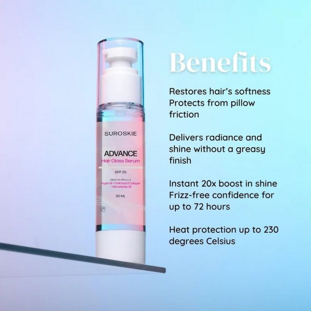 SUROSKIE Advance Glass Hair Serum For Shine & Frizz Control | Grocsy