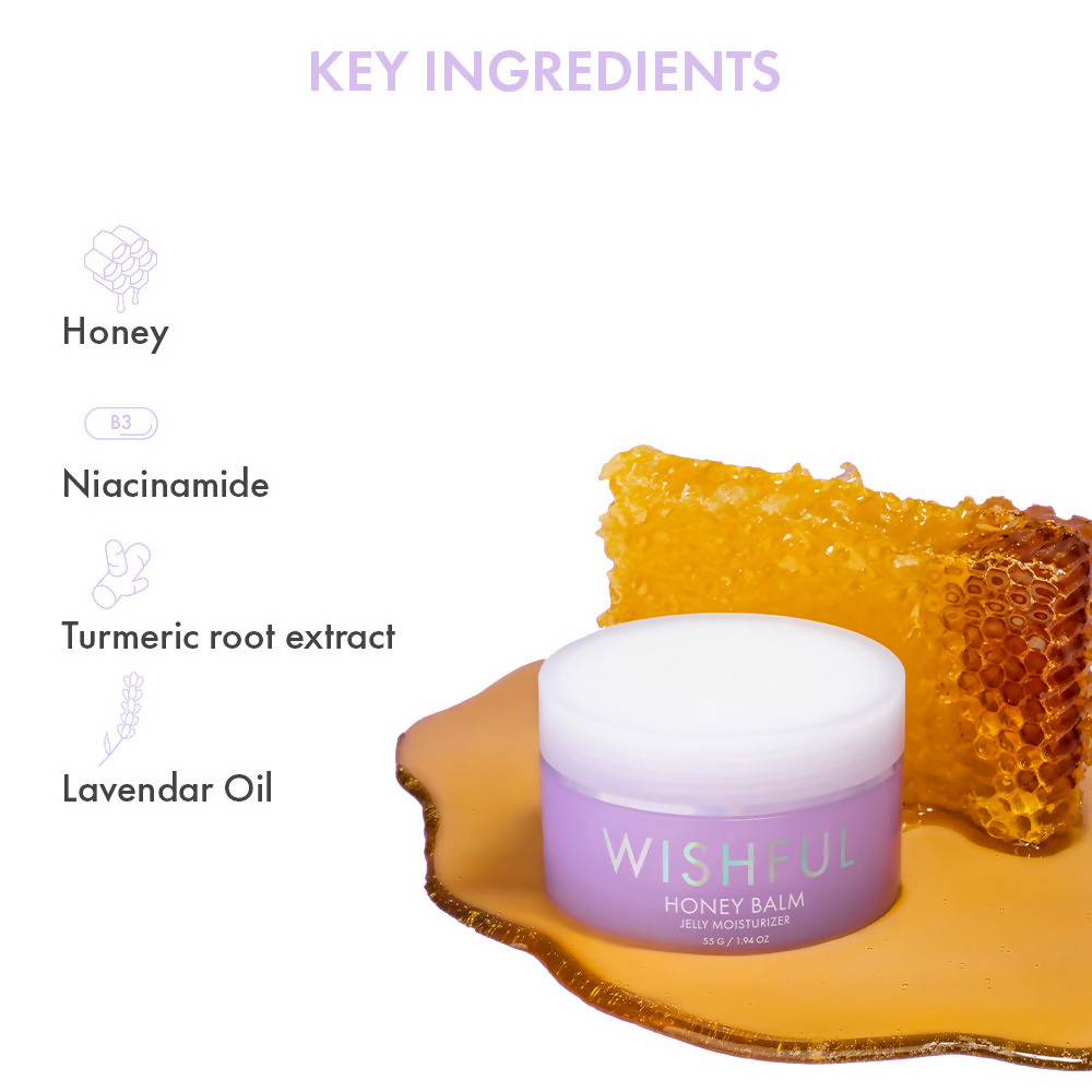 Wishful By Huda Beauty Honey Balm Jelly Moisturizer - Korean Skincare | Grocsy