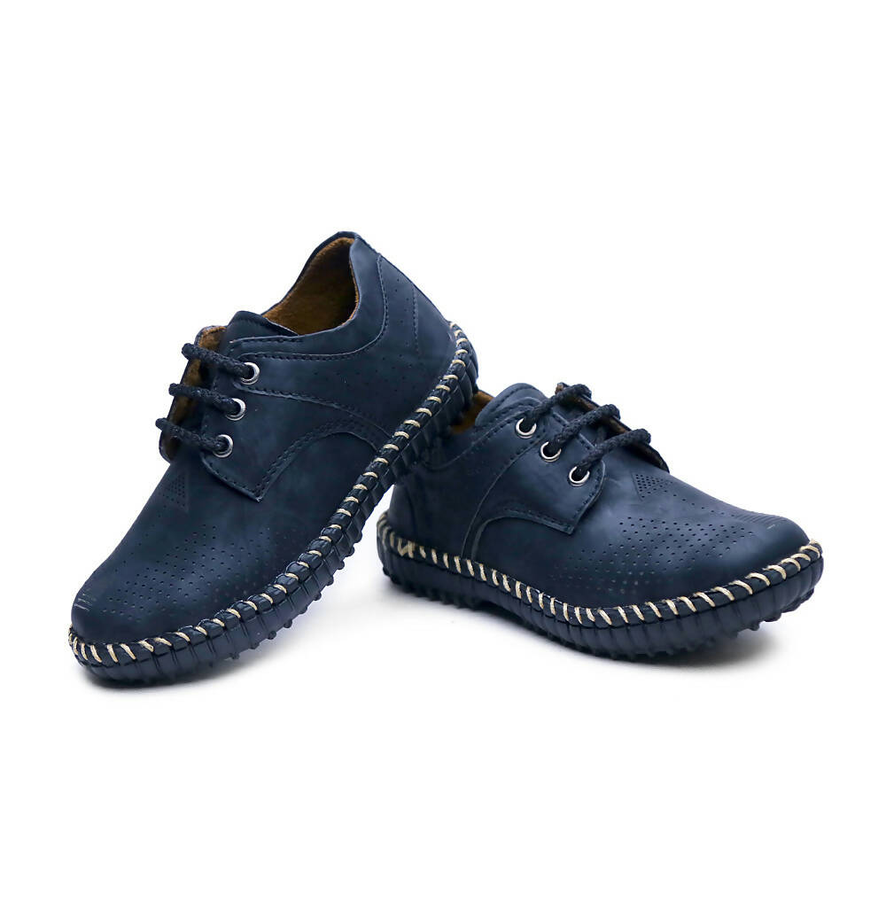 Tiny Bugs Boys Casual Lace Up Shoes - Black | Grocsy