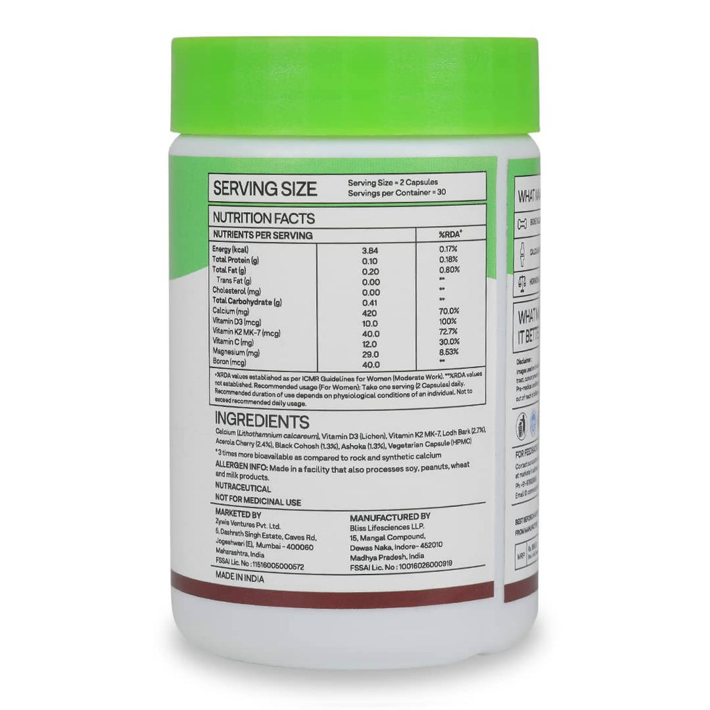 OZiva Plant Based HerBones Capsules | Grocsy