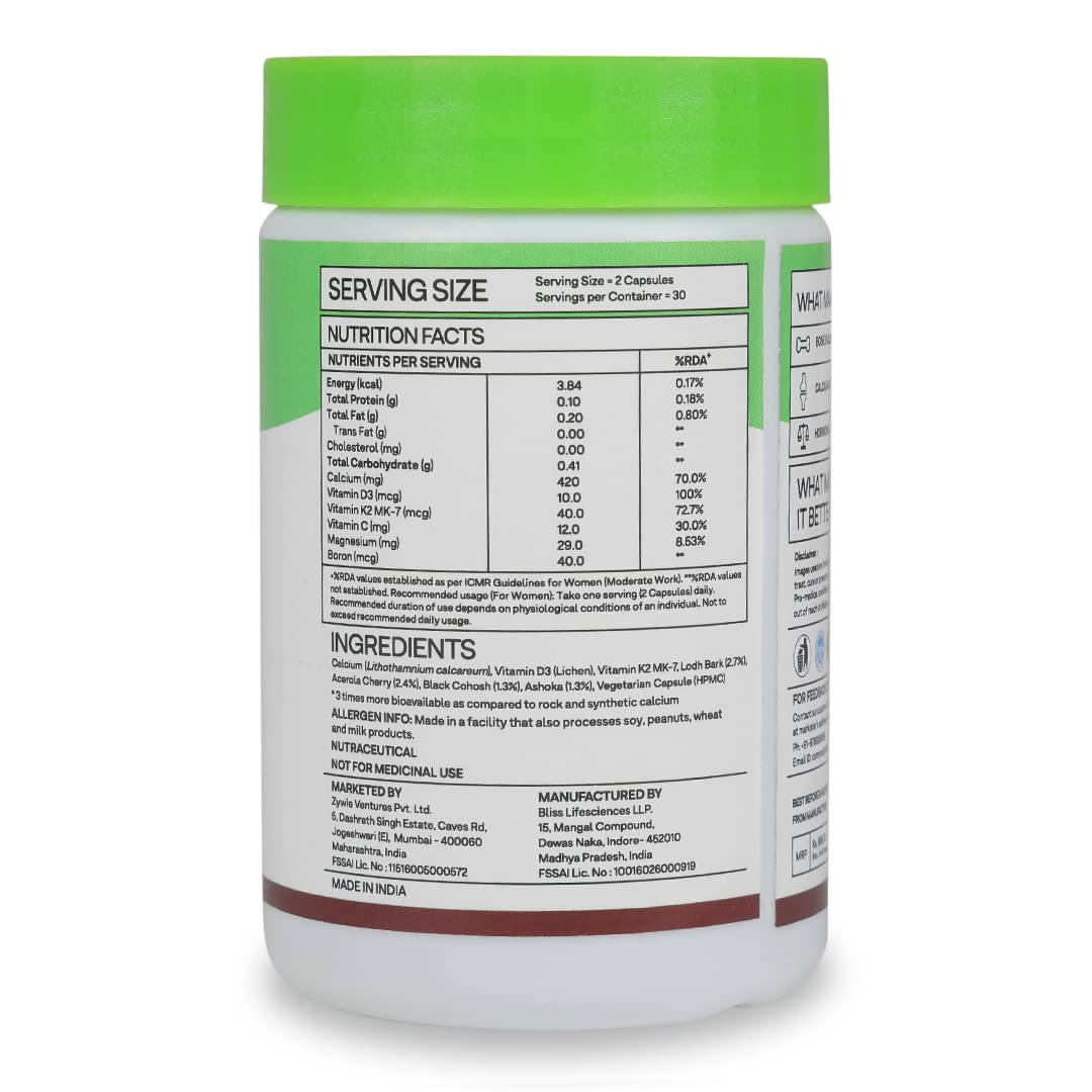 OZiva Plant Based HerBones Capsules | Grocsy