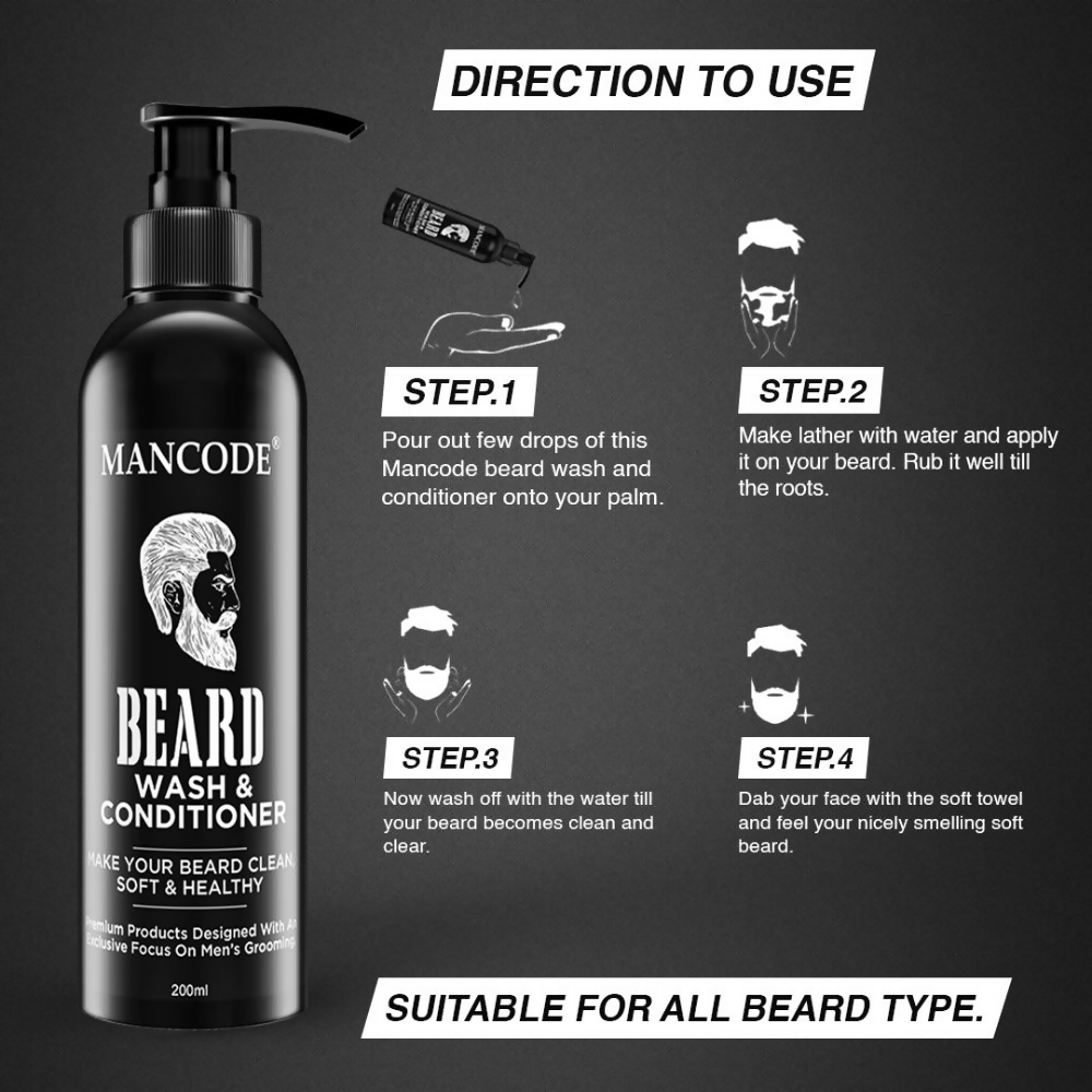 Mancode Beard Wash And Conditioner | Grocsy