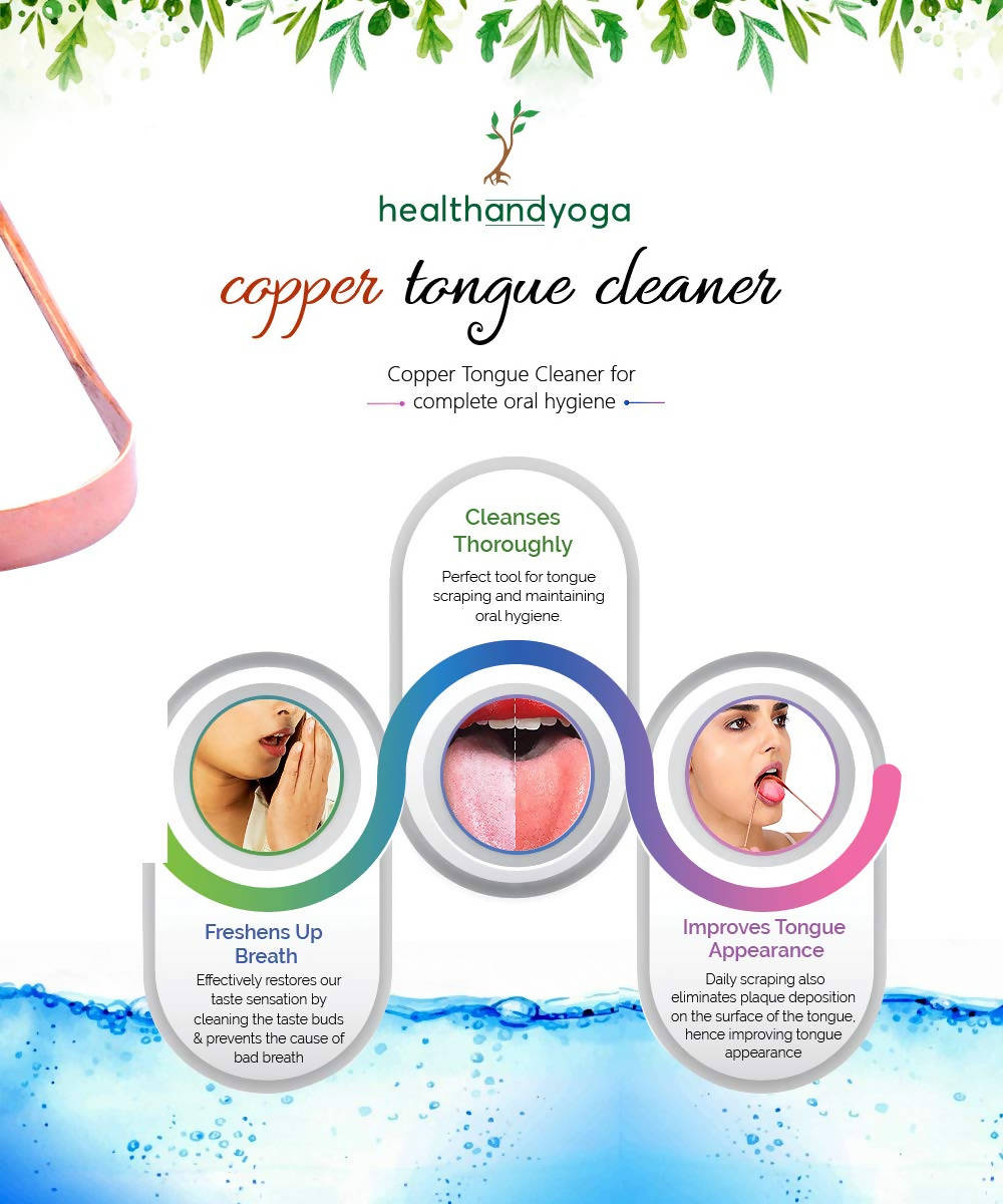 Health and Yoga Copper Tongue Cleaner - Exquisitely Gift Wrapped | Grocsy
