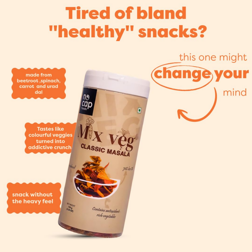 Nocap foods Zero Guilt Healthy Chips - Classic Masala & Oats Peri Peri | Grocsy