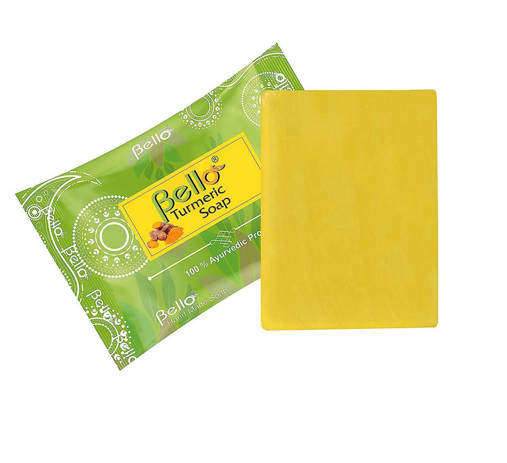 Bello Herbals Hand Made Glycerin Turmeric Soap | Grocsy