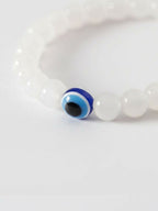 NVR White Crystal Evil Eye Bracelet for Men & Women | Grocsy