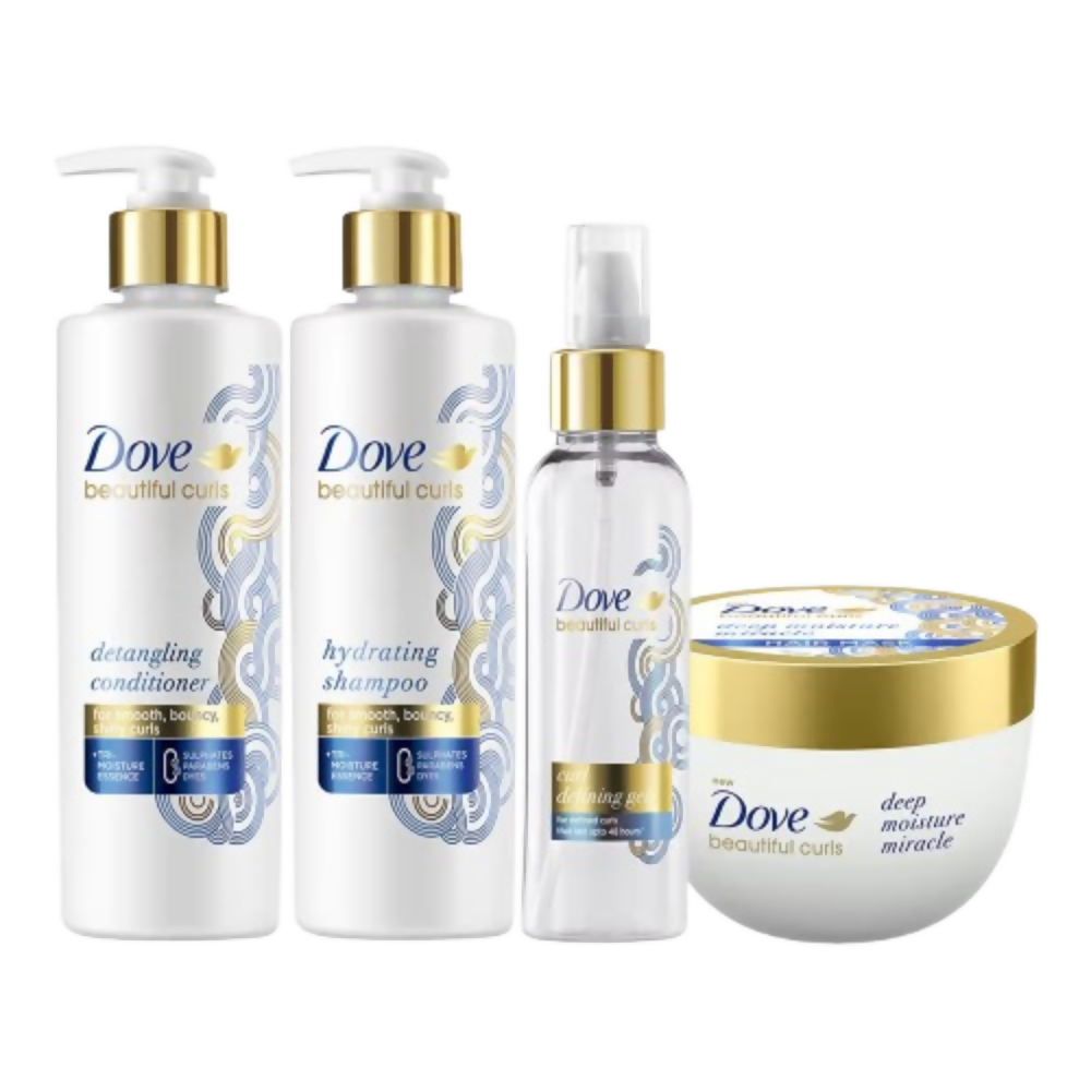 Dove Beautiful Curls Shampoo, Conditioner, Hair Mask & Hair Gel | Grocsy