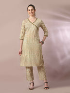 Myshka Women's Multi Printed Cotton Straight Party Kurta Set | Grocsy