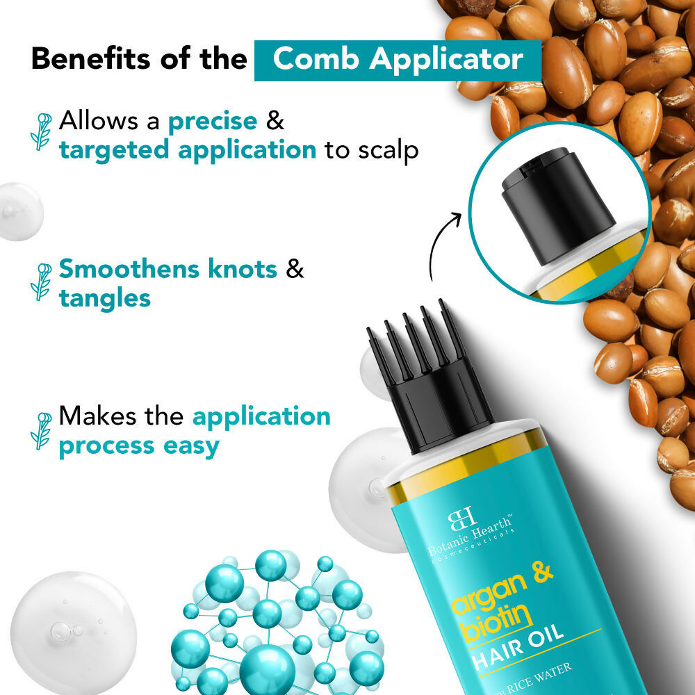 Botanic Hearth Argan & Biotin Hair Oil | Grocsy