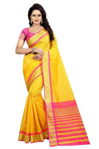 Vamika Yellow Cotton Silk Weaving Saree (MASTANI WAEVING SAREE) | Grocsy