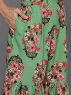 Ahalyaa Women's Traditional wear Kurta Set - Green | Grocsy