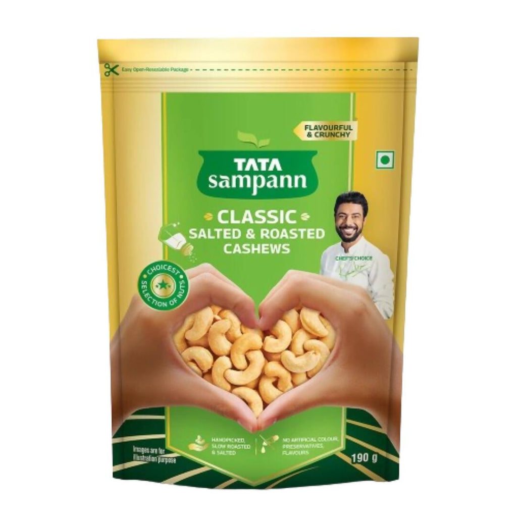 Tata Sampann Classic Salted & Roasted Cashews | Grocsy
