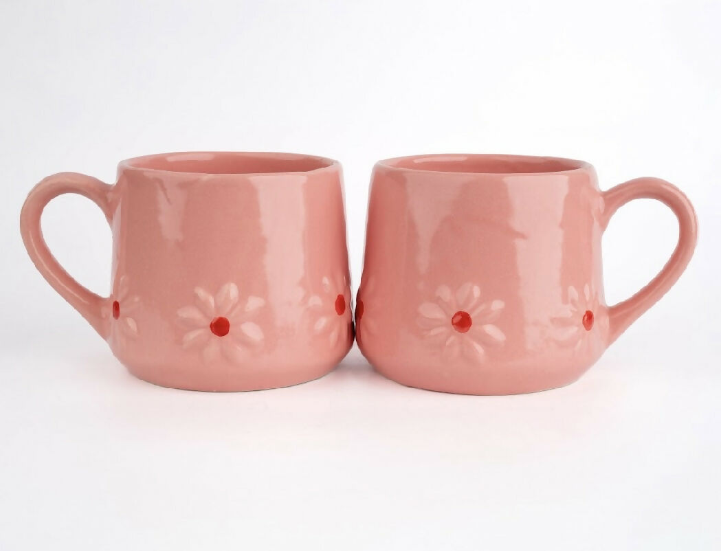 Simply Soho Daisy Day Mugs- Set Of 2 | Grocsy