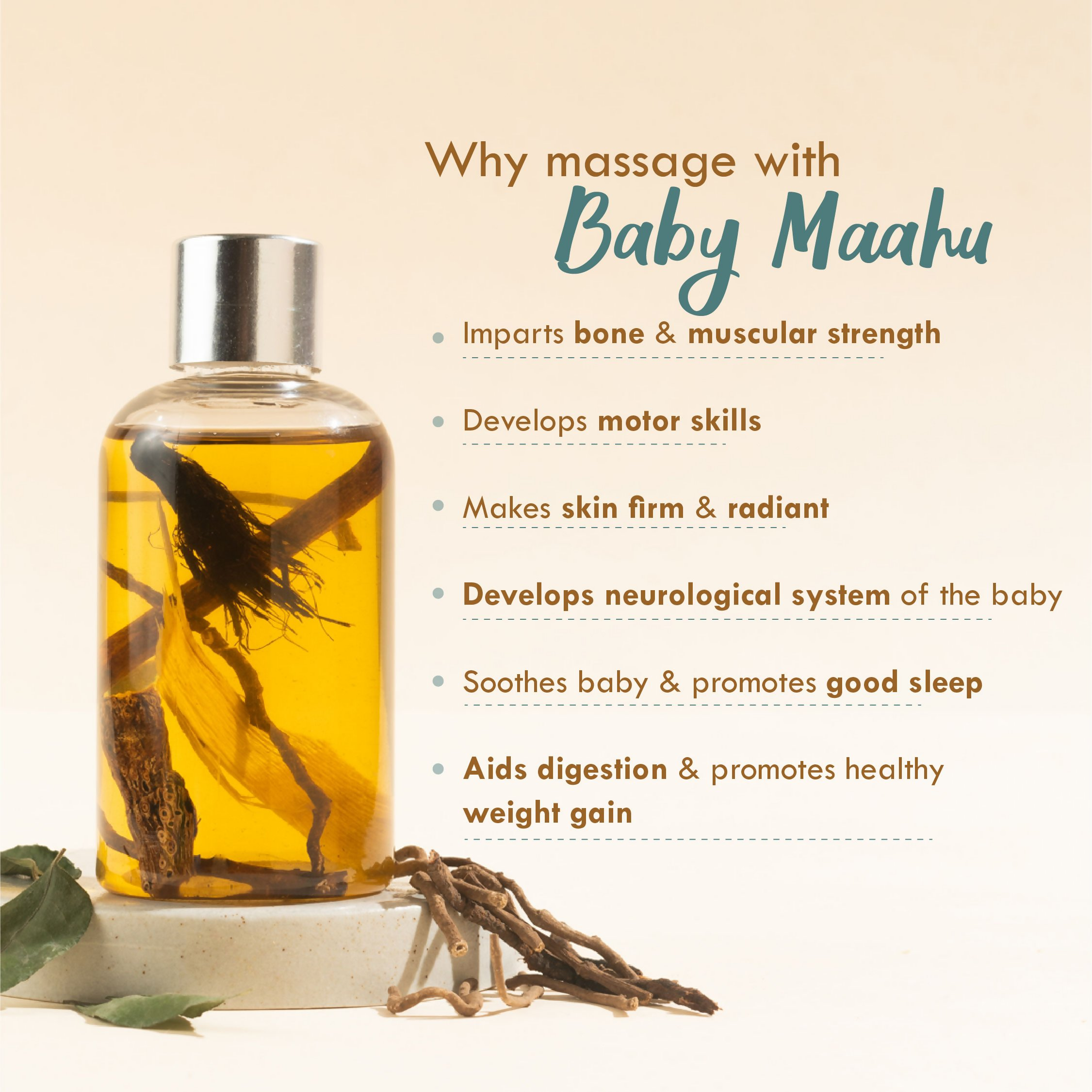 Nat Habit Balamool Nimbuka Pure Baby Maahu Baby Massage Oil | Grocsy