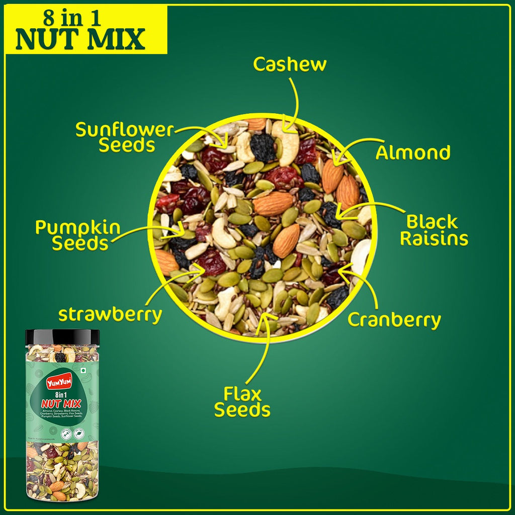 Yum Yum 8 In 1 Nut Mix Jar | Grocsy
