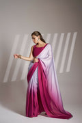 Lavender Chinon Solid Fancy Designer Saree - Nafisa | Grocsy