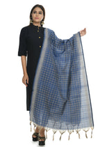 Mominos Fashion Moeza Handloom Cotton Blue Dupatta For Women | Grocsy