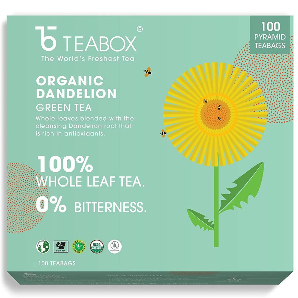 Teabox Organic Dandelion Green Tea Bags | Grocsy
