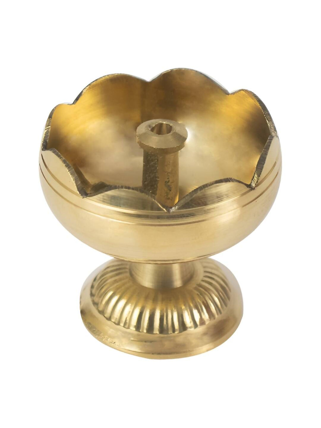 Spillbox Gold-Toned Brass Diya Pooja Essential | Grocsy