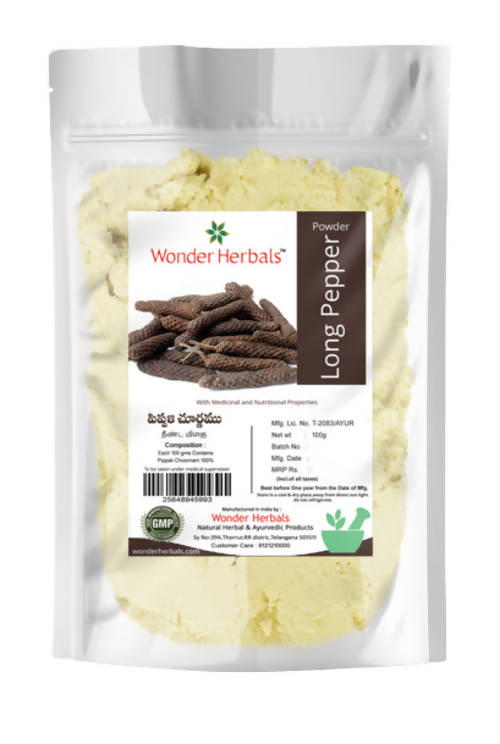 Wonder Herbals Pippali (Long pepper) Powder | Grocsy