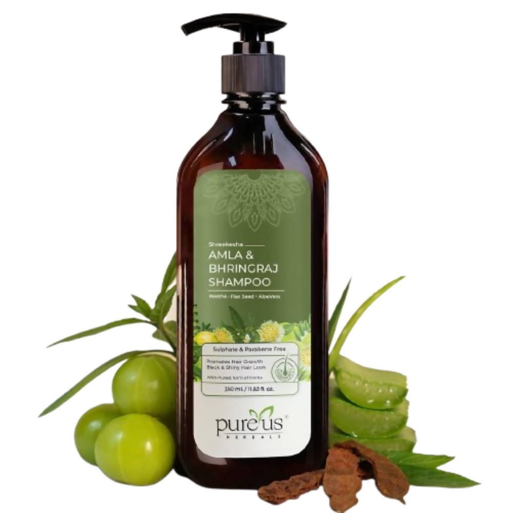Pureus Herbals Amla & Bhringraj Herbal Shampoo | Grocsy