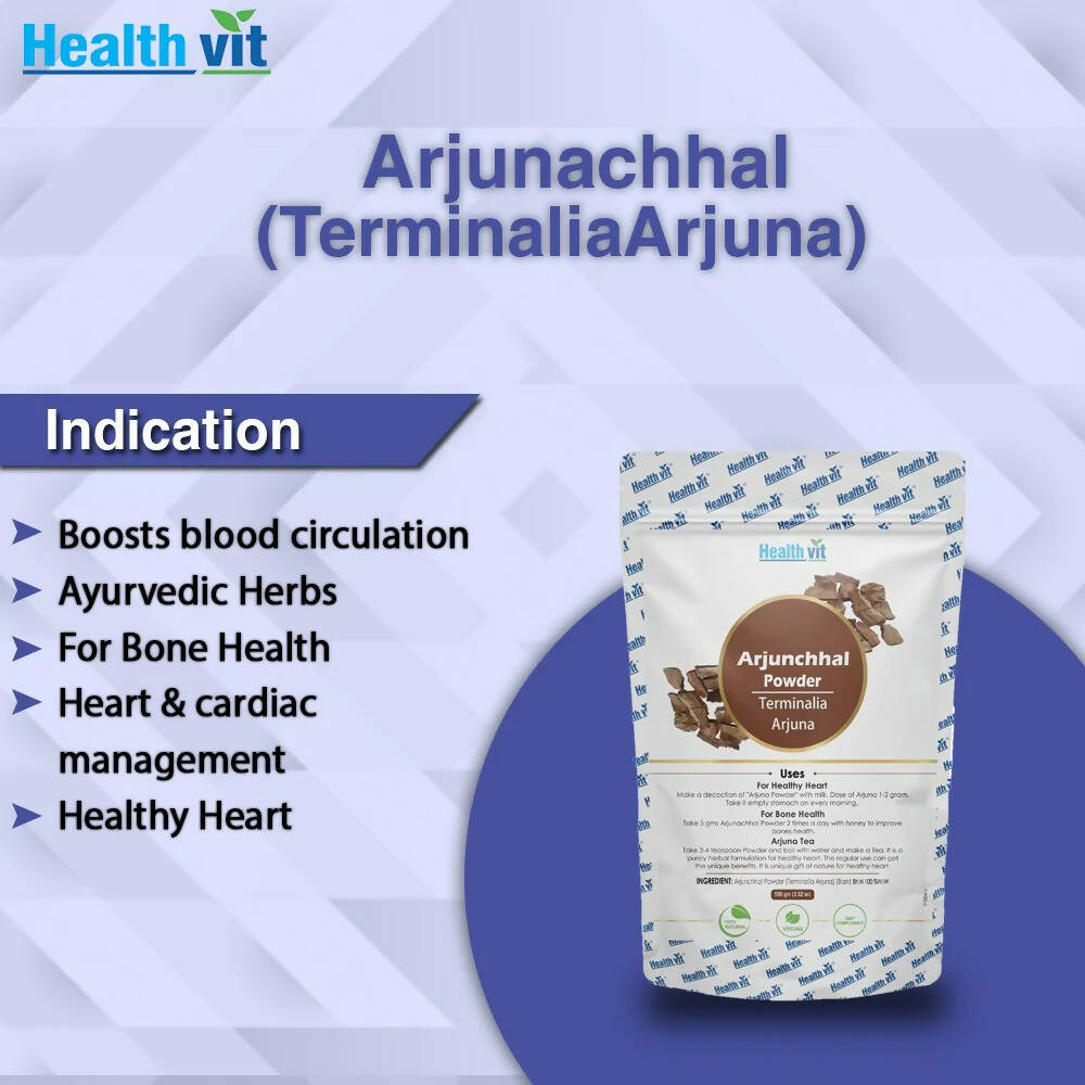 Healthvit Natural Arjunchhal Powder | Grocsy