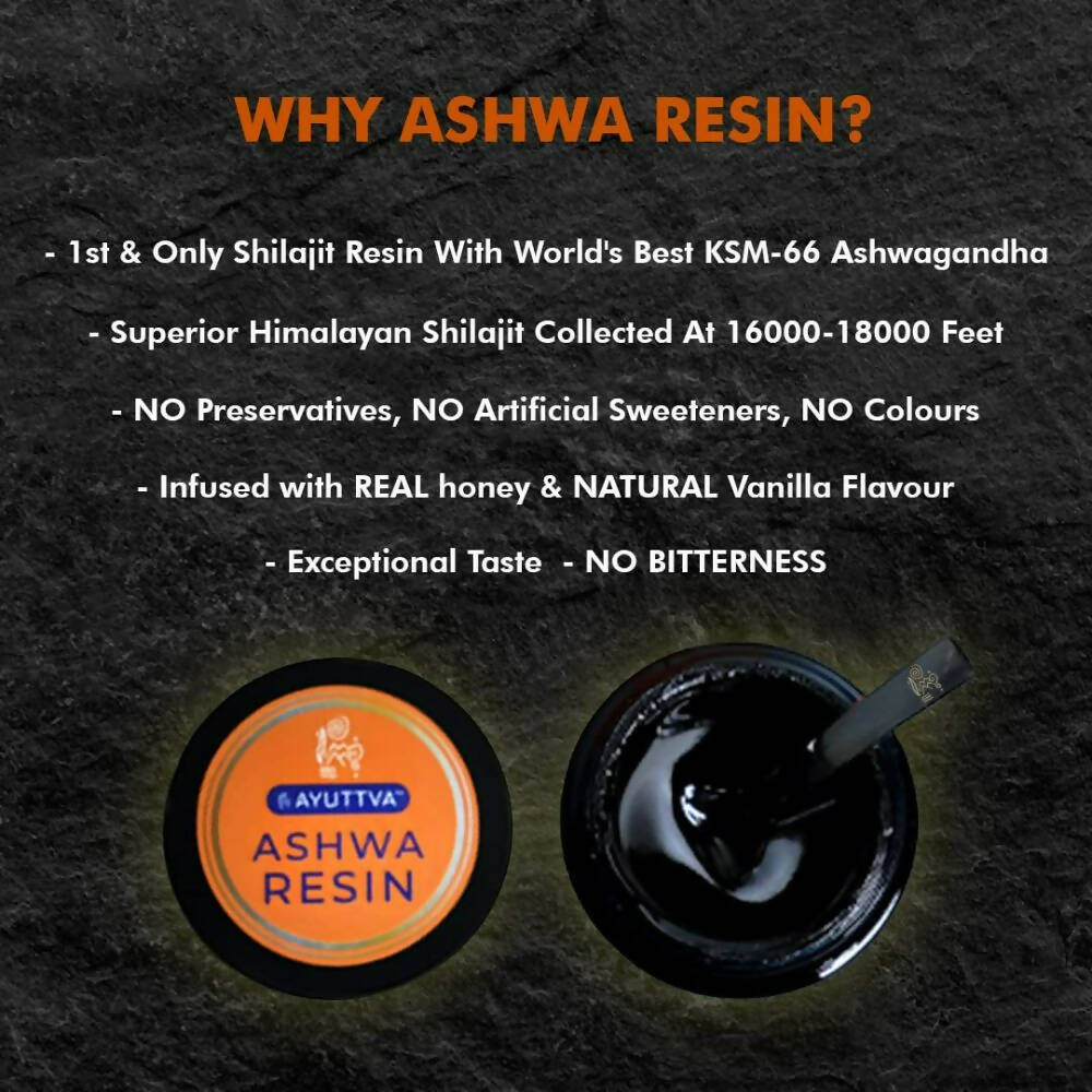 Ayuttva Ashwa Resin With Sj & KSM-66 Ashwagandha | Grocsy