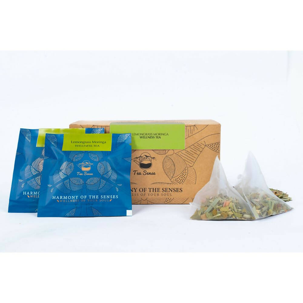 Tea Sense Lemongrass Moringa Tea Bags Box | Grocsy