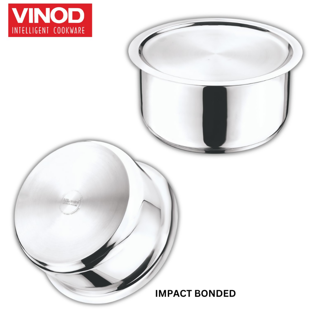 Vinod Stainless Steel 304 Grade Tope/Patila/Topiya with Lid | Grocsy