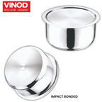 Vinod Stainless Steel 304 Grade Tope/Patila/Topiya with Lid | Grocsy