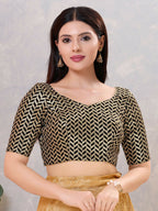 Joban Fashion Women Silk Wine Stitched Blouse | Grocsy