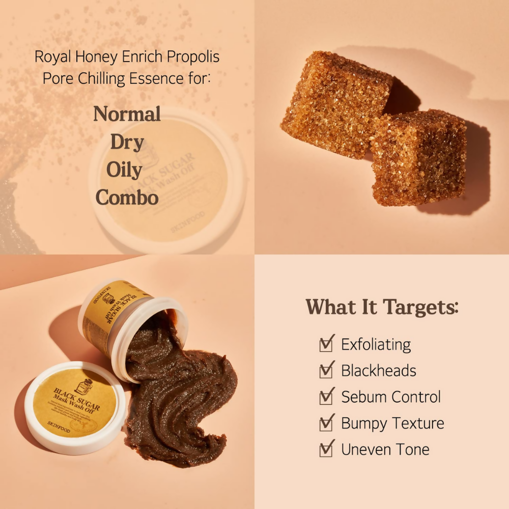 Skin Food Black Sugar Mask Wash Off Exfoliator | Grocsy
