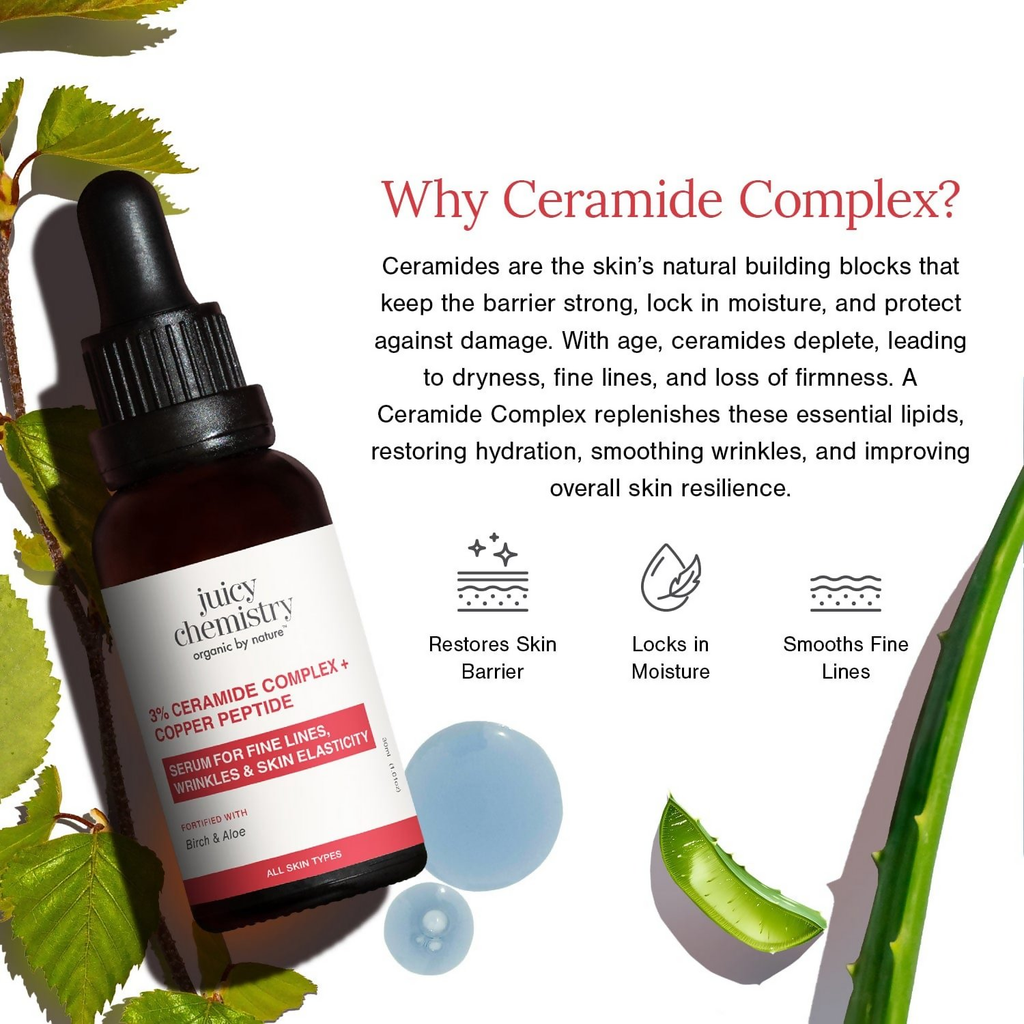 Juicy Chemistry 3% Ceramide Complex + Copper Peptide Face Serum | Grocsy