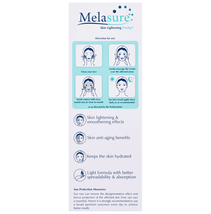 Melasure Skin Lightening Emulgel For All Skin Types | Grocsy