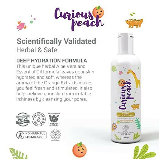 Curious Peach Herbal Face & Body Wash | Grocsy